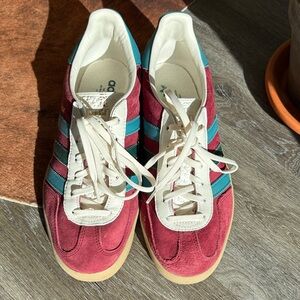 adidas Gazelle Women's Sneakers in Burgundy and Teal